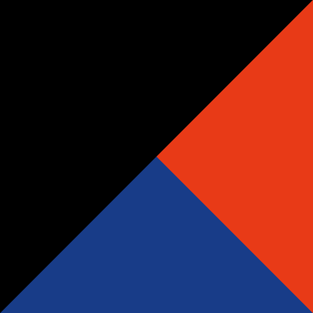 Zwart / rood / blauw