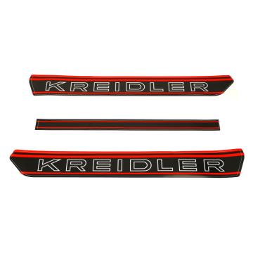 Stickerset tank kreidler 3 delig zwart/rood