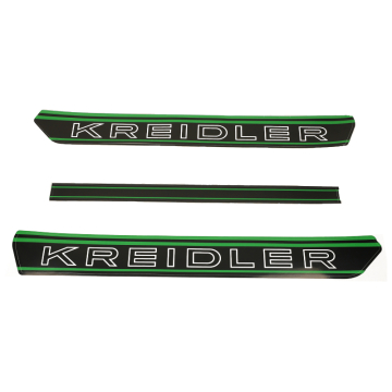 Stickerset tank kreidler 3 delig zwart/groen