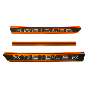 Stickerset tank kreidler 3 delig zwart/oranje