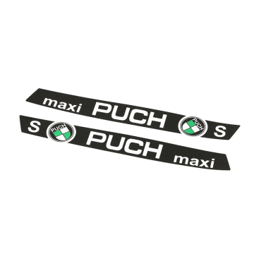 Stickerset Puch Maxi chroom/zwart