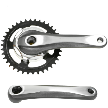 Crankstel FALKX 38T 170mm aluminium - Zwart/Zilver