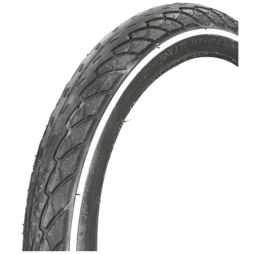 Deli Tire - Buitenband Deli 20 x 1.75 inch/ 47-406mm Zwart met witte lijn (geen reflectie)