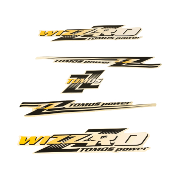 Stickerset Tomos Wizzard zwart/geel