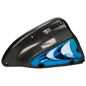 Luchtfilter deksel T4T Gilera NRG, Runner carbon/blauw