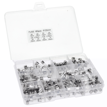 Glaszekering assortimentsdoos 5x20mm (160 delig)