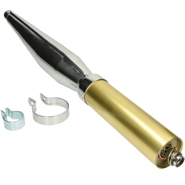 Expansie uitlaat Jamarcol fuego universeel 28mm chroom/goud