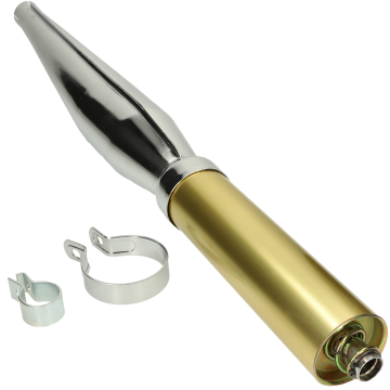 Expansie uitlaat Jamarcol fuego universeel 32mm chroom/goud