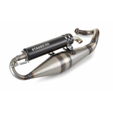 Uitlaat Stage6 Pro Replica MKII zwart Piaggio 2 Takt