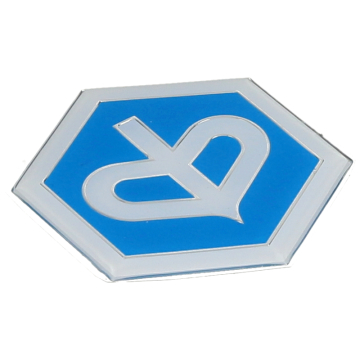 Piaggio Embleem Blauw Chroom (sticker) 55mm Piaggio MP3 125cc – 500cc LT 