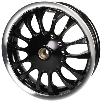 Achtervelg kleine trommel 110mm zwart/chroom Piaggio Zip / Vespa origineel