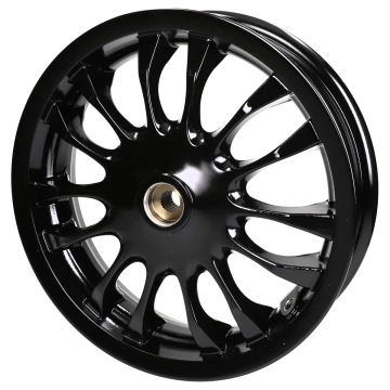 Achtervelg kleine trommel 110mm glans zwart Piaggio Zip / Vespa origineel
