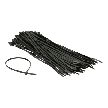 Tiewrap set 3.6 x 280mm zwart  (100 stuks)