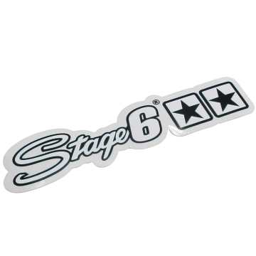 Sticker Stage6 15x3cm wit