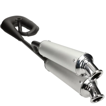 Uitlaat Tecno Circuit dubbele demper Puch Maxi E50 zwart