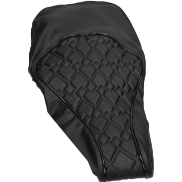 Buddydek voor Vespa Primavera, Sprint zwart met bies (Aston Martin look)