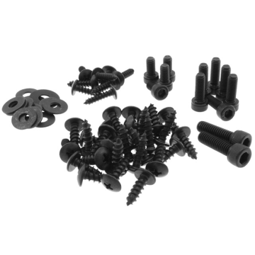 Beplating schroefset Mezoly Nitro, Yamaha Aerox Zwart