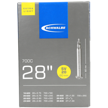 Schwalbe - Binnenband  SV20 Extra Light 28 inch / 18/25-622/630 60mm ventiel