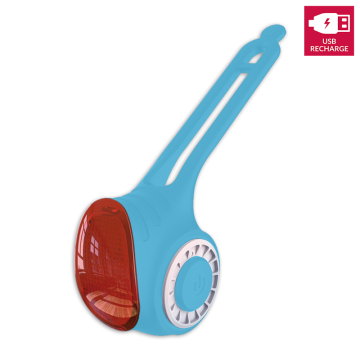MEILAN Achterlicht & bel USB S3 blauw 
