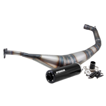 Uitlaat Voca Warrior 50/70cc Zwart Minarelli AM6 (VCR-RD20188/BK)