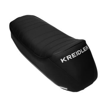 Buddyseat zwart dicht model met opdruk Kreidler (Francorchamps)