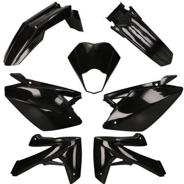 Kappenset Tun’R 7 delig zwart Rieju MRT tot 2022
