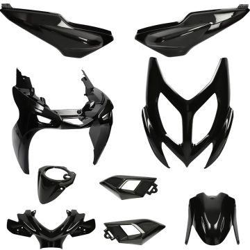 Kappenset MBK Nitro, Yamaha Aerox Metallic zwart (vanaf 2013)