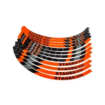 Velgrand stickerset Stage6 12 inch oranje / zwart