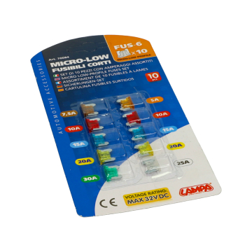 Steekzekeringset Lampa Micro Low 5A – 30A 10 Stuks