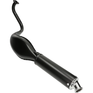Uitlaat Tecno Snake hoog model 28mm voor Puch Maxi zwart