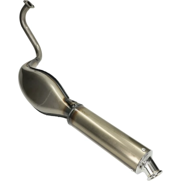 Uitlaat Tecno Snake hoog model 28mm voor Puch Maxi blank