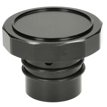 Tankdop Fast Arrow CNC zwart voor Puch Maxi