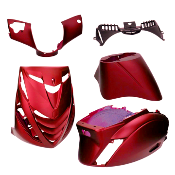 Kappenset 5 delig Piaggio Zip 2000 SP mat Rood (P1-29VE6593)