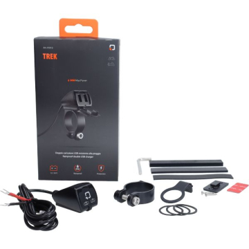 USB lader Optiline stuurbevestiging dubbel 30W 12/24V