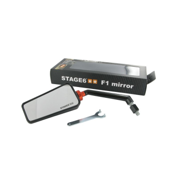 Spiegel Stage6 F1 glans zwart links (S6-SSP630-2L/BK)