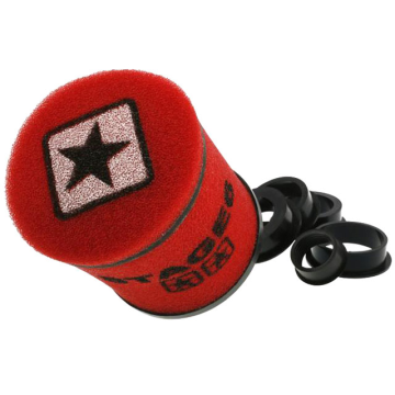 Luchtfilter Stage6 - Dubbel laags - Rond / Schuin - 28 t/m 55 mm - Rood (S6-35035RO)