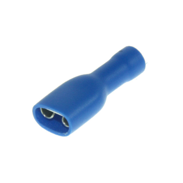 Vlakstekkerhuls geÃ¯soleerd - Blauw- 6,3 x 0,8 mm - A-kwaliteit (UNI-DG101310)