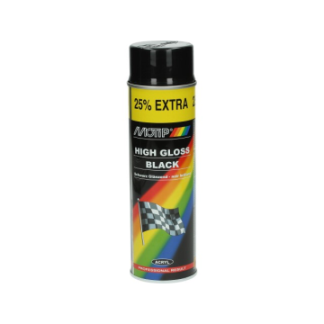 Spuitlak hoogglans zwart 500ml (MOT-04005)