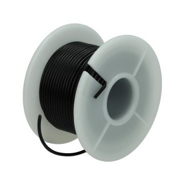 Montagesnoer / Lichtsnoer  0.75 mm²  Zwart 25 Meter (UNI-496247)