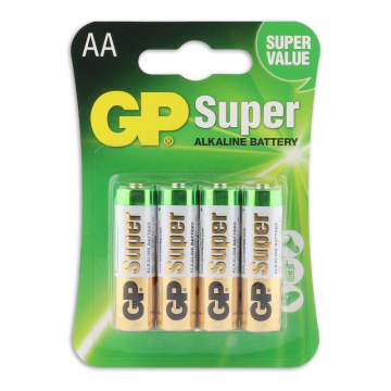 Super alkaline AA baterijen 4PK