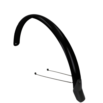 Achterspatbord 28" Eurofender Lampo 58mm breed mat zwart