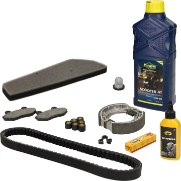 Onderhoudspakket AGM VX / BTC Riva 50cc 4 Takt Euro4 / Euro5 25km (rechthoekig luchtfilter)