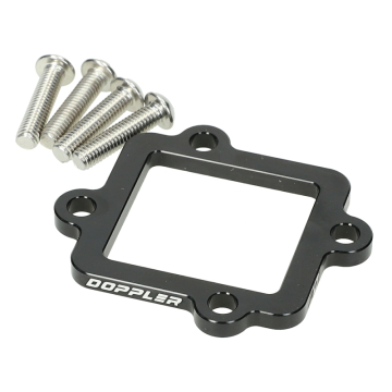Ophoogplaat zwart Doppler voor membraan Minarelli Horizontaal 50cc 2 Takt