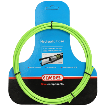 Hydraulische leiding Elvedes met PTFE voering en kevlar protectie - groen (3 meter op kaart)
