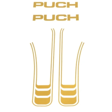 Falko - Stickerset Puch Maxi goud/wit