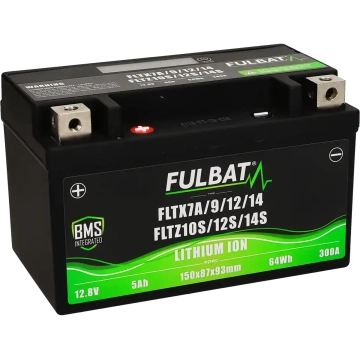 Accu Fulbat FTX7A/9/12/14 FLTZ10S/12S/14S Lithium-ion 12V 5Ah 