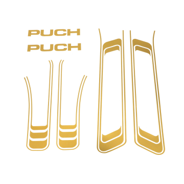 Stickerset Puch Maxi goud/wit