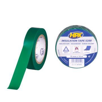 HPX PVC isolatietape groen 15mm x 10m