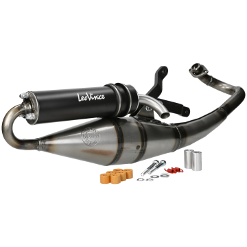 Uitlaat Leovince Hand made TT Black Edition Aprilia SR (Piaggio motor, Gilera Runner 50cc 2 Takt