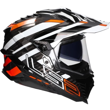 LS2 -  Helm Explorer  MX701 zwart / fluor oranje